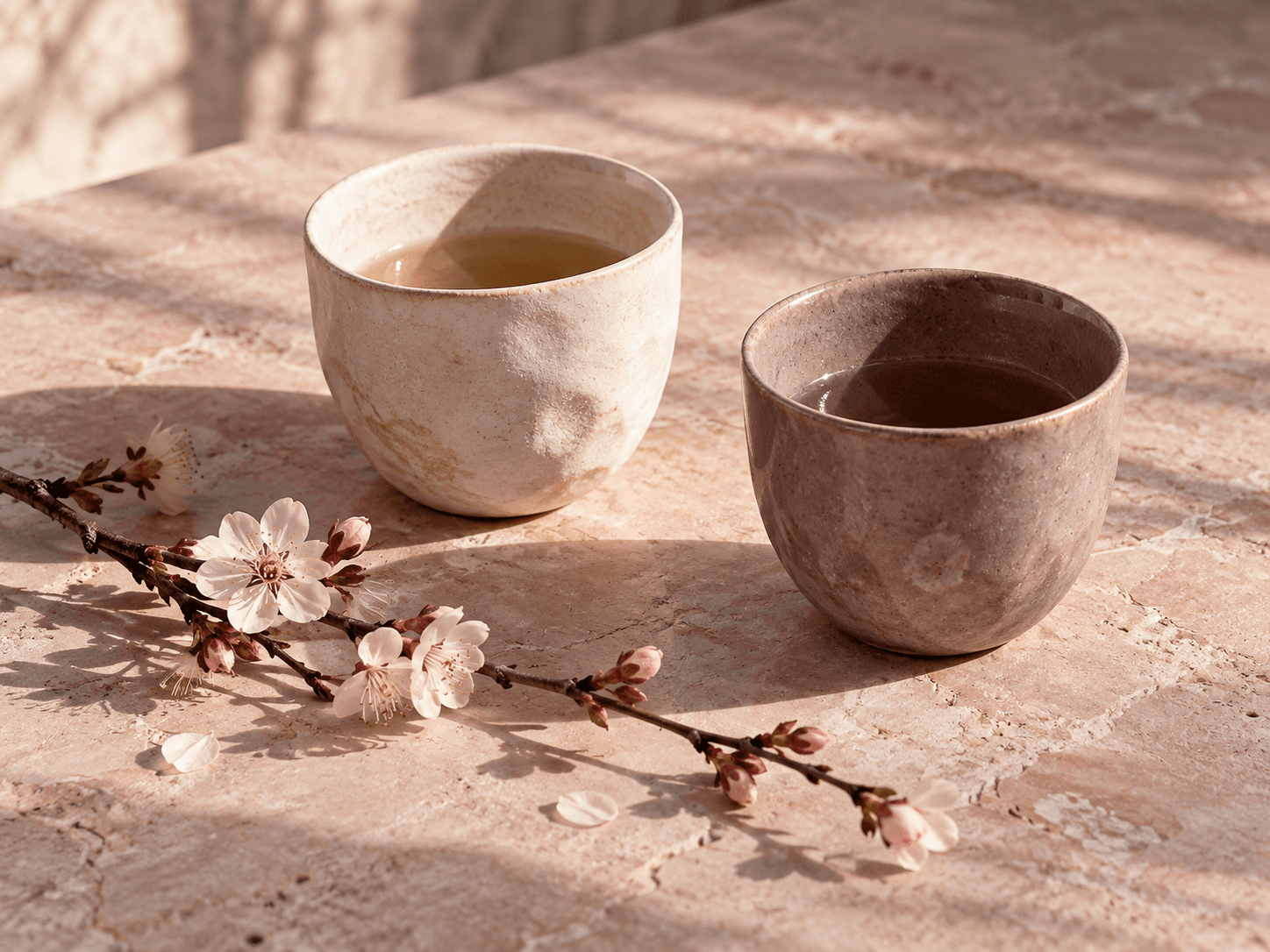 Deux tasses, illustration d’un temps d’échange.
